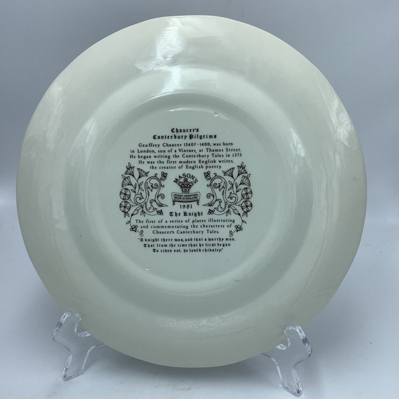 Masons The Knight Collectible Plate - Picture 12 of 13